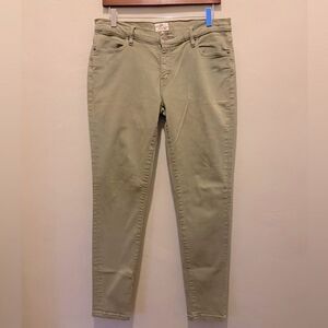 Fossil Vintage Skinny Olive Green jeans 29